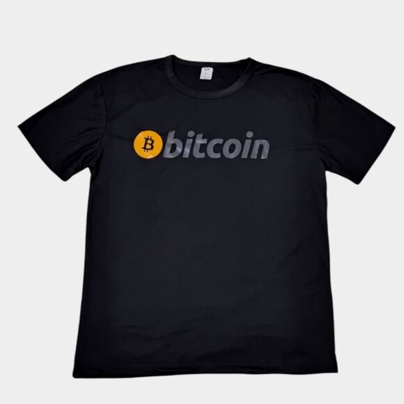 Bitcoin Shirt Black Short sleeve size Large NWT - Picture 2 of 9